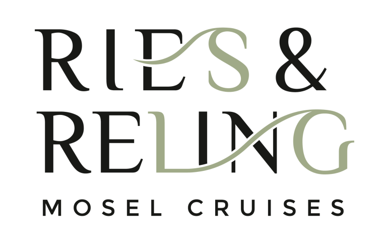 Logo von Ries & Reiling Mosel Cruises in stilvollem Schriftzug.